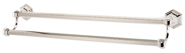 30" Double Towel Bar in Polished Nickel