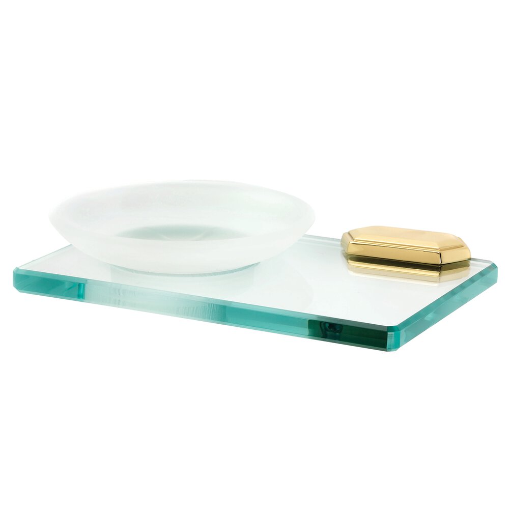 Soap Holder with Dish in Polished Brass