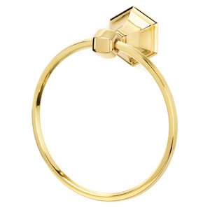 7" Towel Ring in Unlacquered Brass