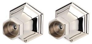 Shower Rod Brackets (priced per pair) in Polished Nickel