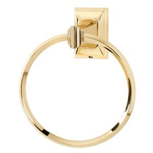 6" Towel Ring in Unlacquered Brass