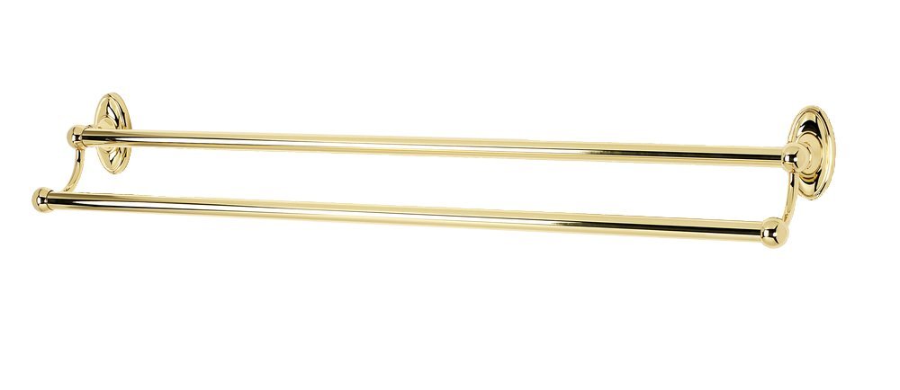 30" Double Towel Bar in Polished Brass