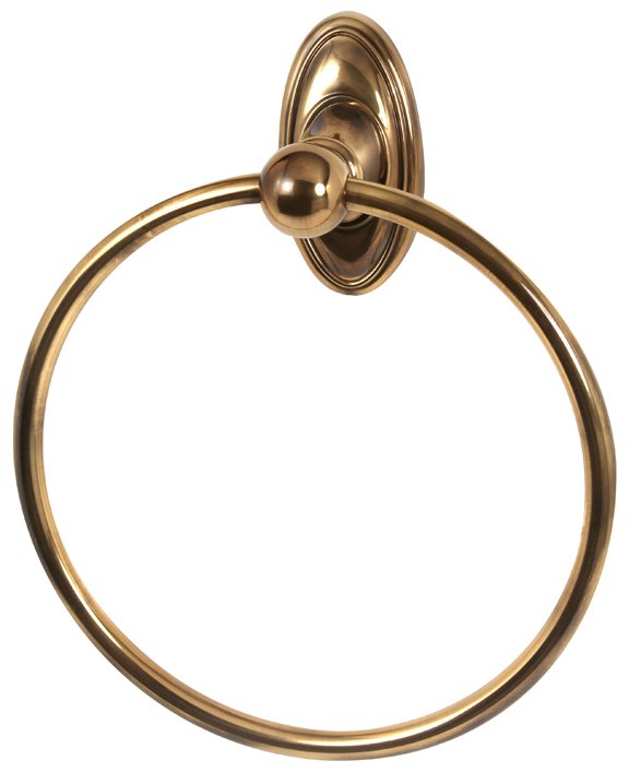 7" Towel Ring in Polished Antique