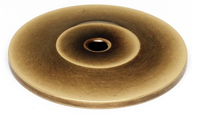 Solid Brass 1 1/4" Backplate in Polished Antique