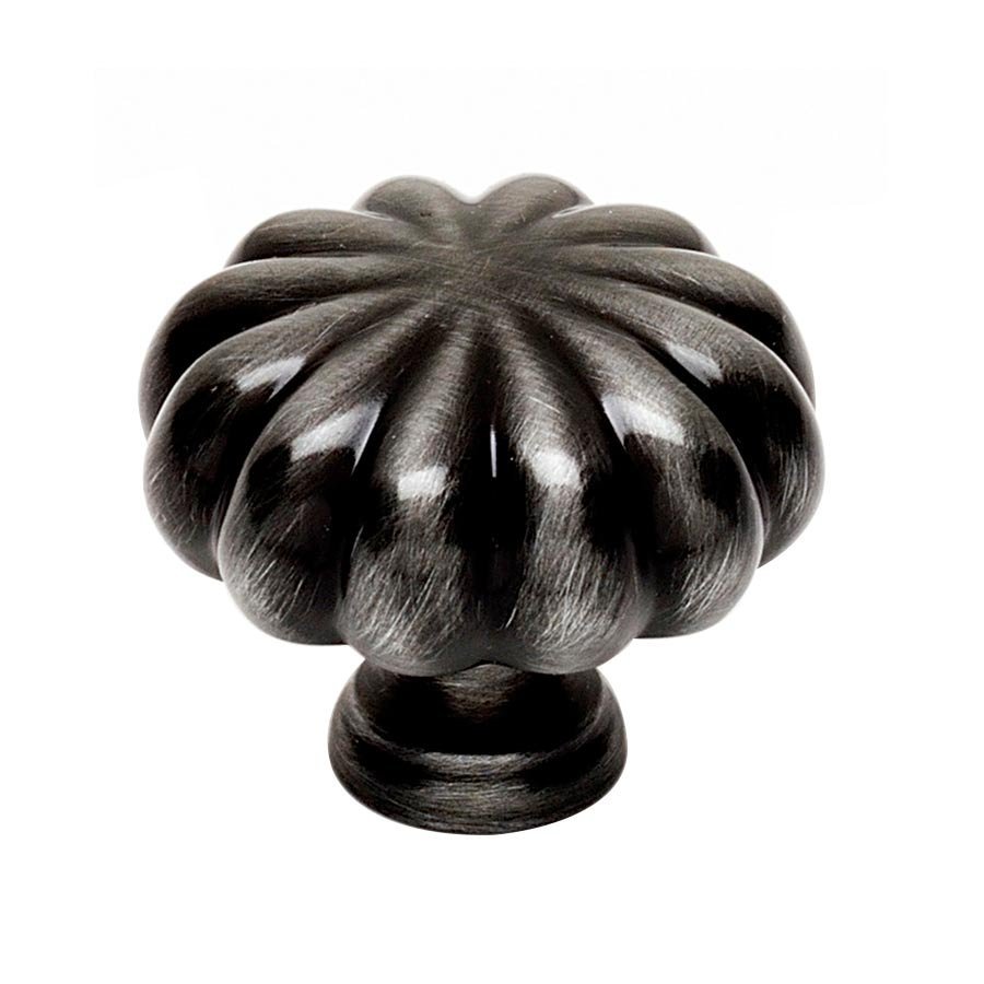 Solid Brass 1 1/4" Knob in Antique Pewter