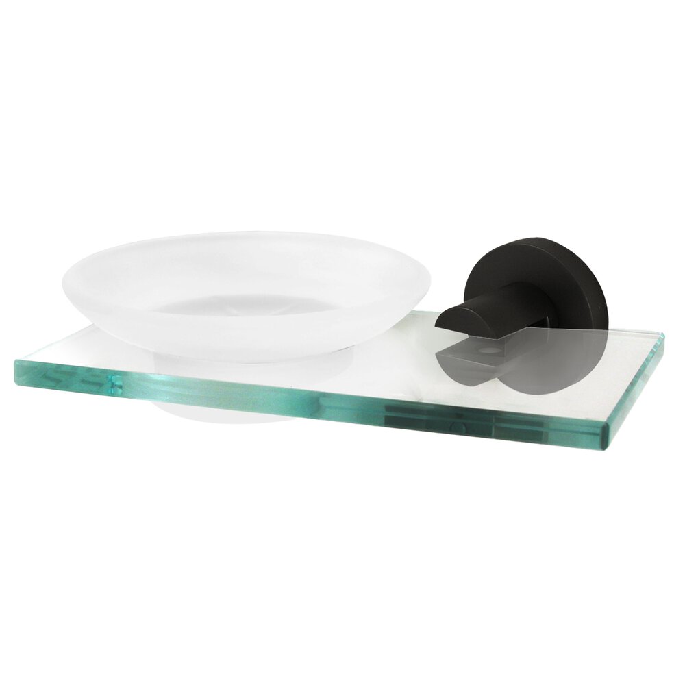 Soap Holder with Dish in Matte Black 
