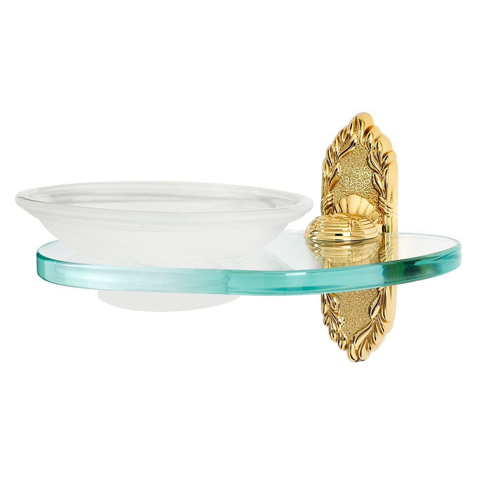 Soap Holder with Dish in Polished Brass