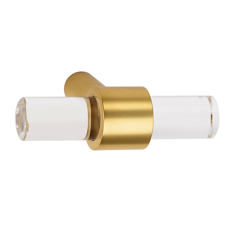1 3/4" Long Knob in Polished Brass
