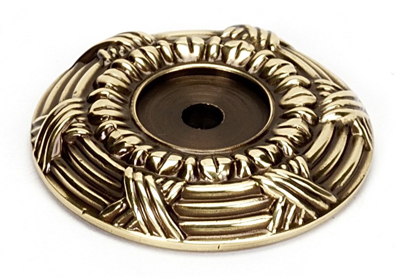 Solid Brass 1 5/8" Backplate in Polished Antique