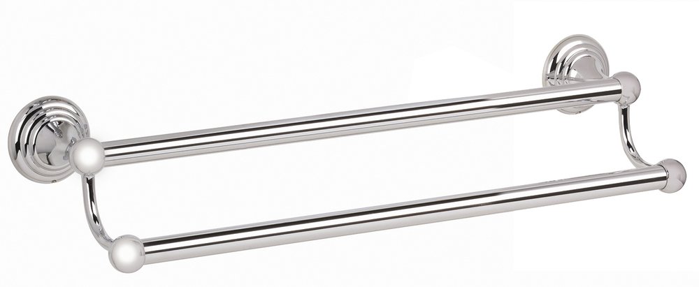24" Double Towel Bar in Polished Nickel