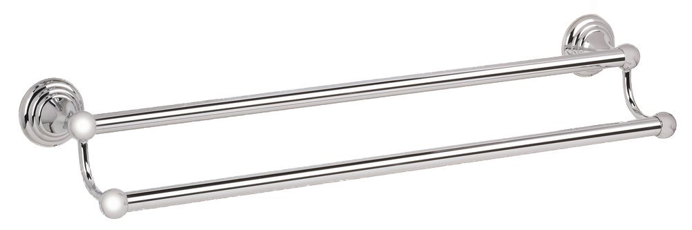 30" Double Towel Bar in Polished Nickel