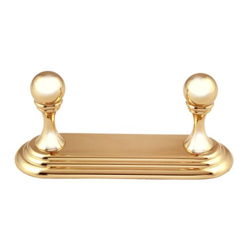 Double Robe Hook in Unlacquered Brass