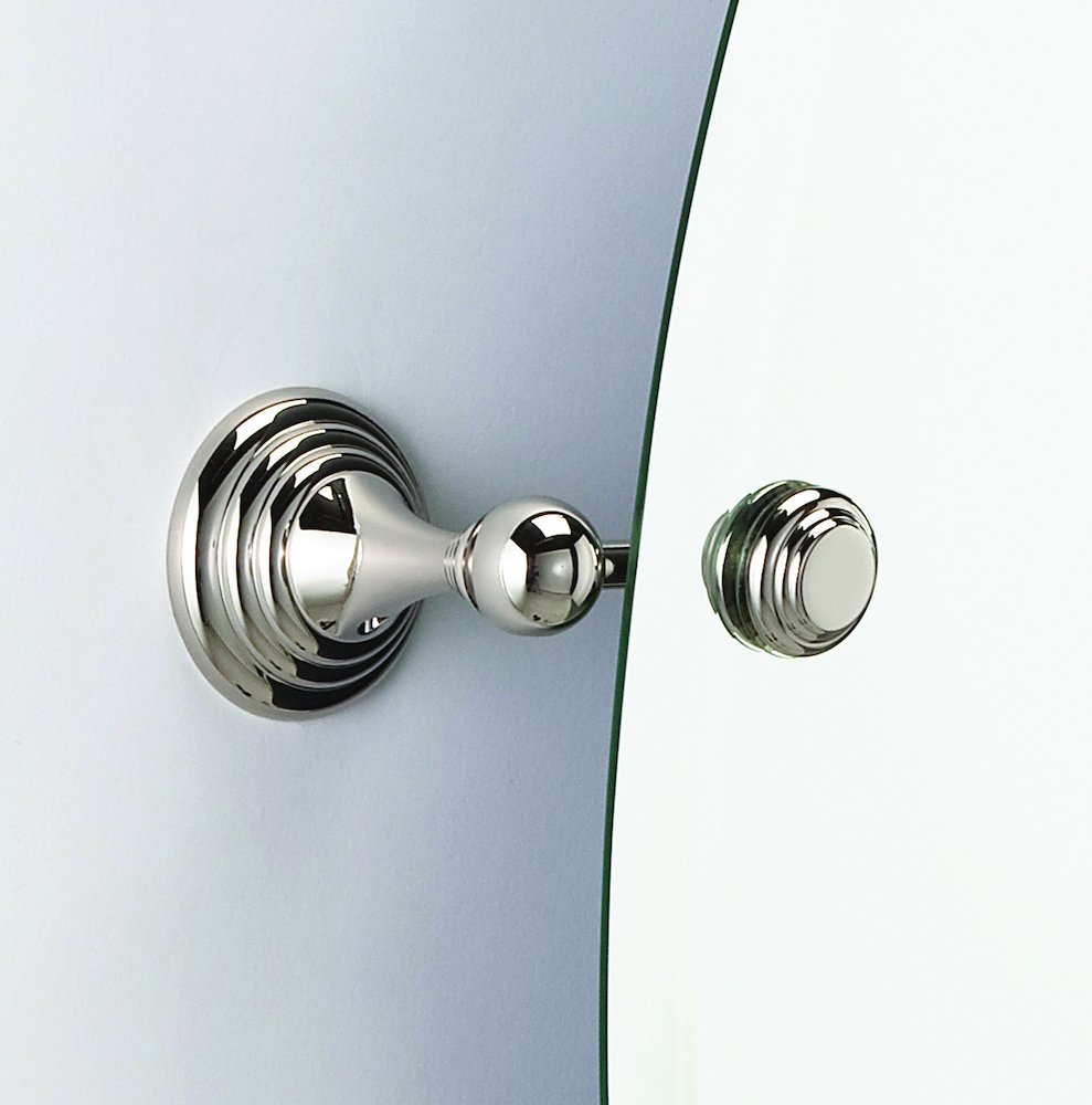 Adjustable Mirror Brackets (Mirror Sold Separately) in Polished Nickel
