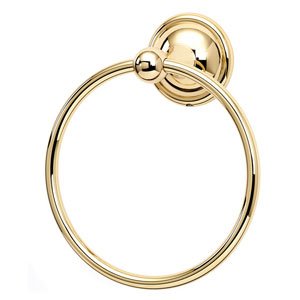 6" Towel Ring in Unlacquered Brass