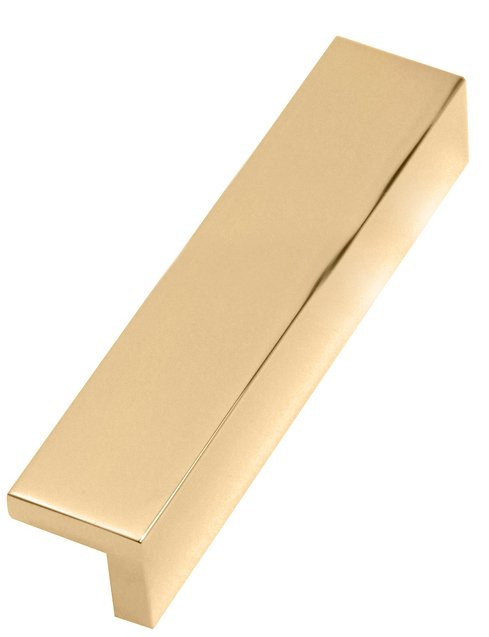 Solid Brass 6" Centers Tab Pull in Polished Brass