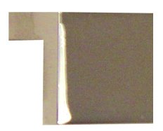 Solid Brass 3/4" Centers Tab Pull in Polished Nickel