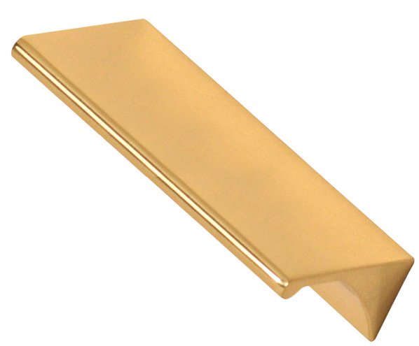 Solid Brass 3 1/2" Centers Tab Pull in Polished Brass