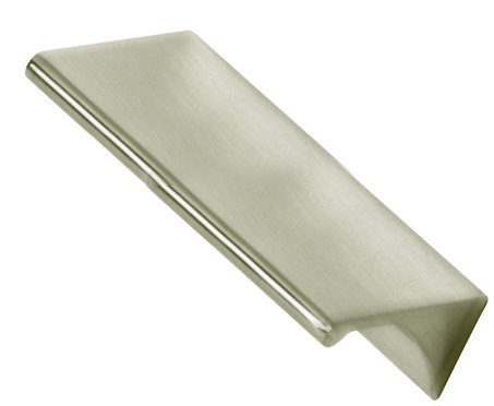 Solid Brass 3" Centers Tab Pull in Satin Nickel