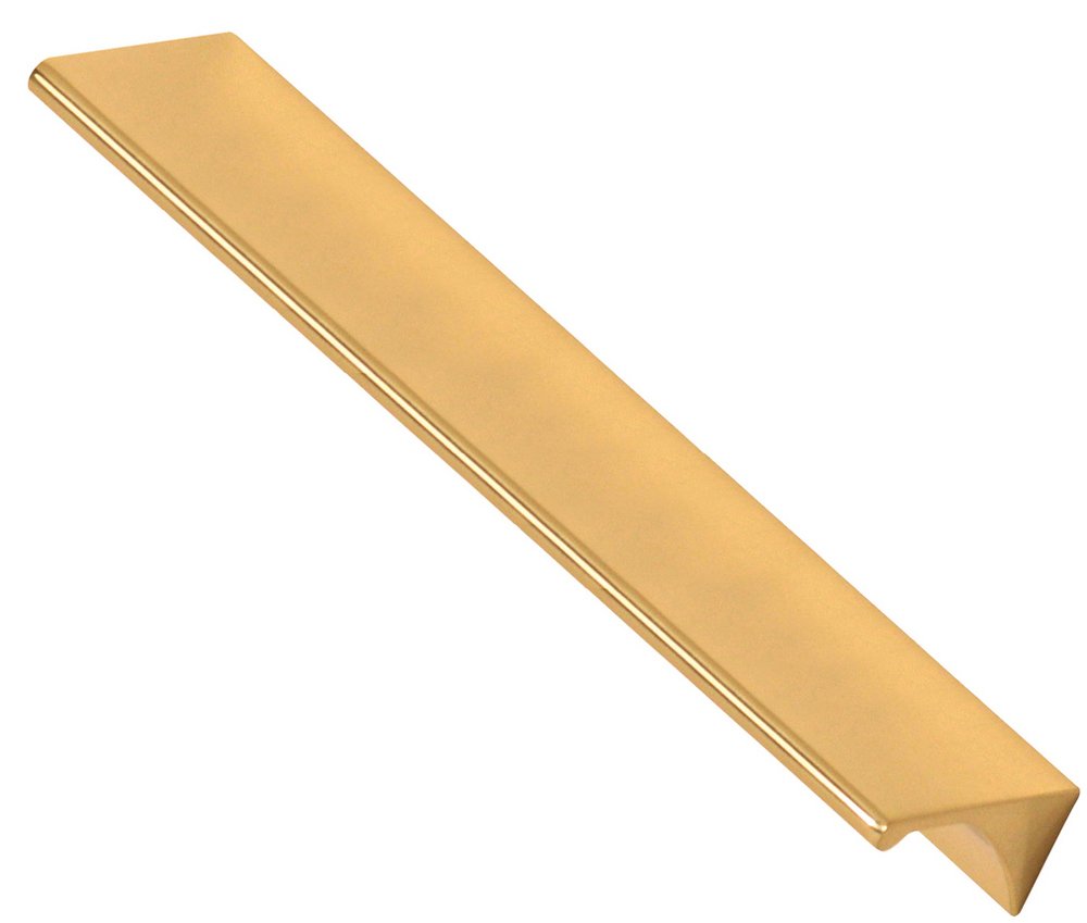 Solid Brass 8" Centers Tab Pull in Polished Brass