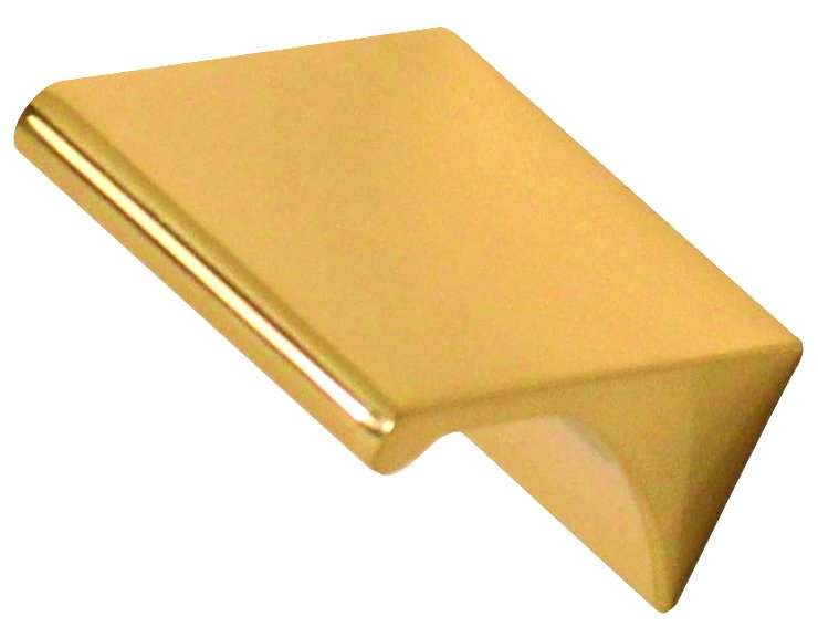 Solid Brass 3/4" Centers Tab Pull in Polished Brass