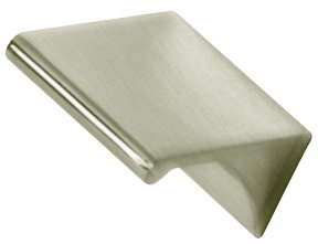 Solid Brass 3/4" Centers Tab Pull in Satin Nickel