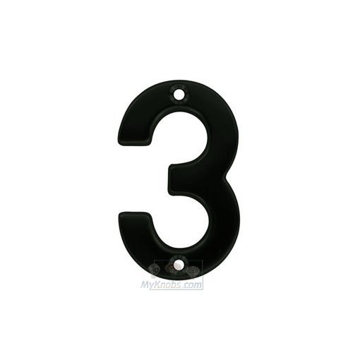 3" House Number ( 3 ) in Matte Black