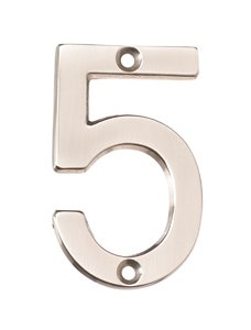5" House Number ( 5 ) in Satin Nickel