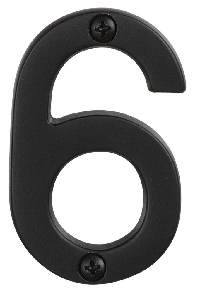 3" House Number ( 6 ) in Matte Black