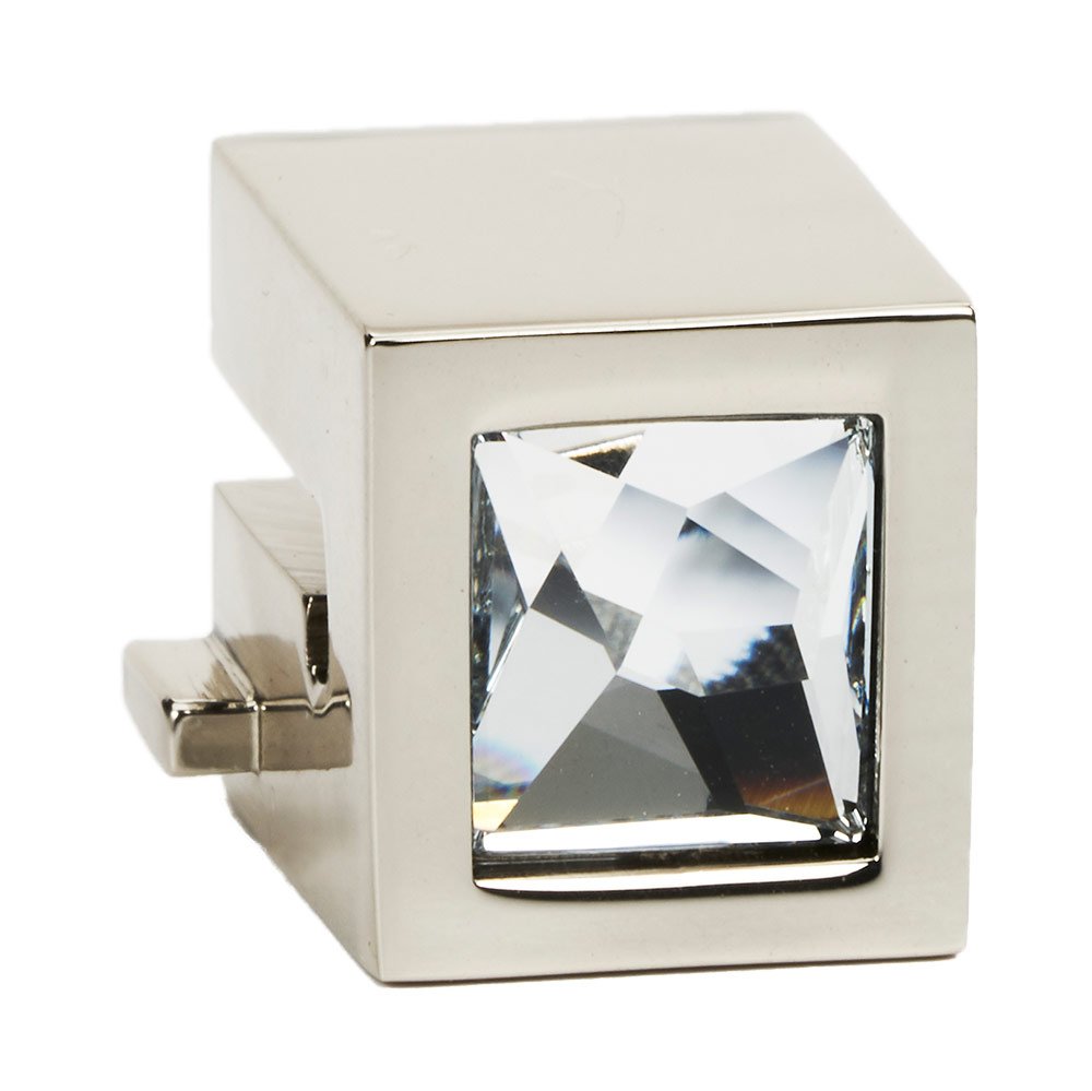 Crystal Small Square Round Mount for Rings 1 1/2", 2", 2 1/2" in Polished Nickel