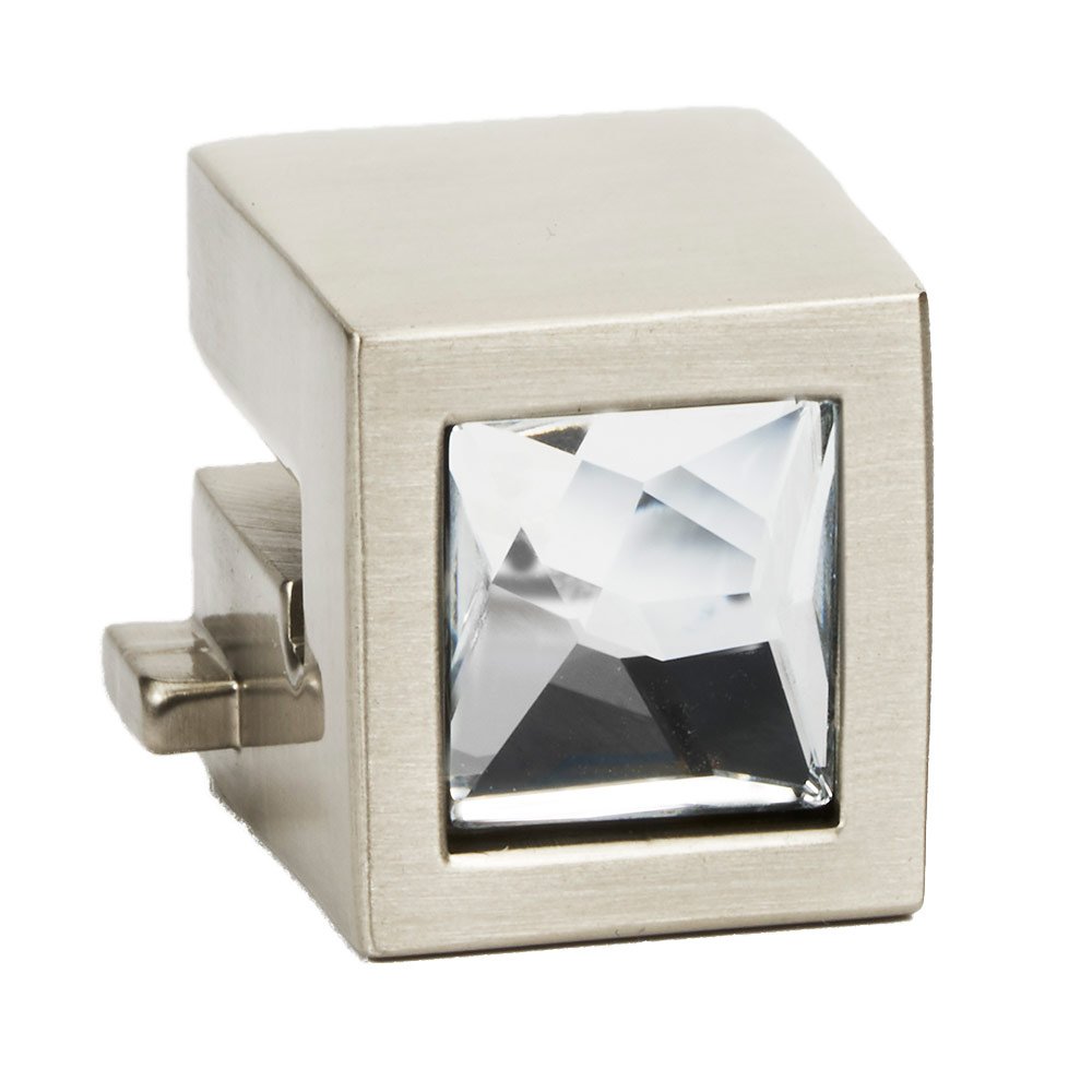 Crystal Small Square Round Mount for Rings 1 1/2", 2", 2 1/2" in Satin Nickel