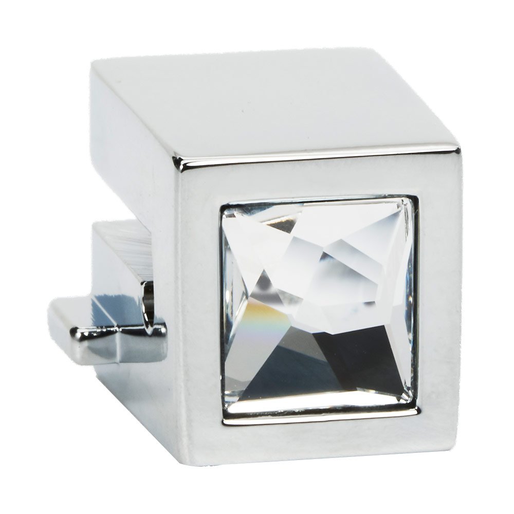 Crystal Large Square Mount for Rings 3" and 3 1/2" in Polished Chrome
