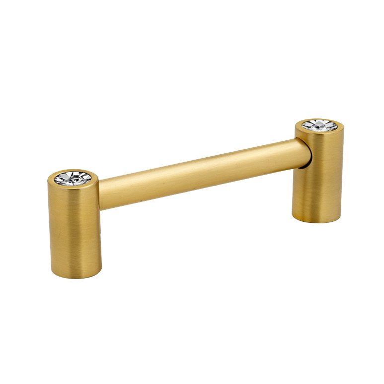 Solid Brass 3" Centers Pull in Satin Brass