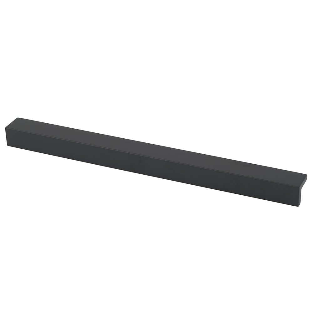 Solid Brass 12" Centers Tab Appliance Pull in Matte Black