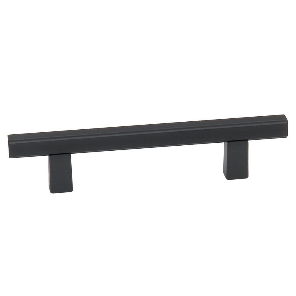 4" Centers Smooth Bar Pull In Matte Black