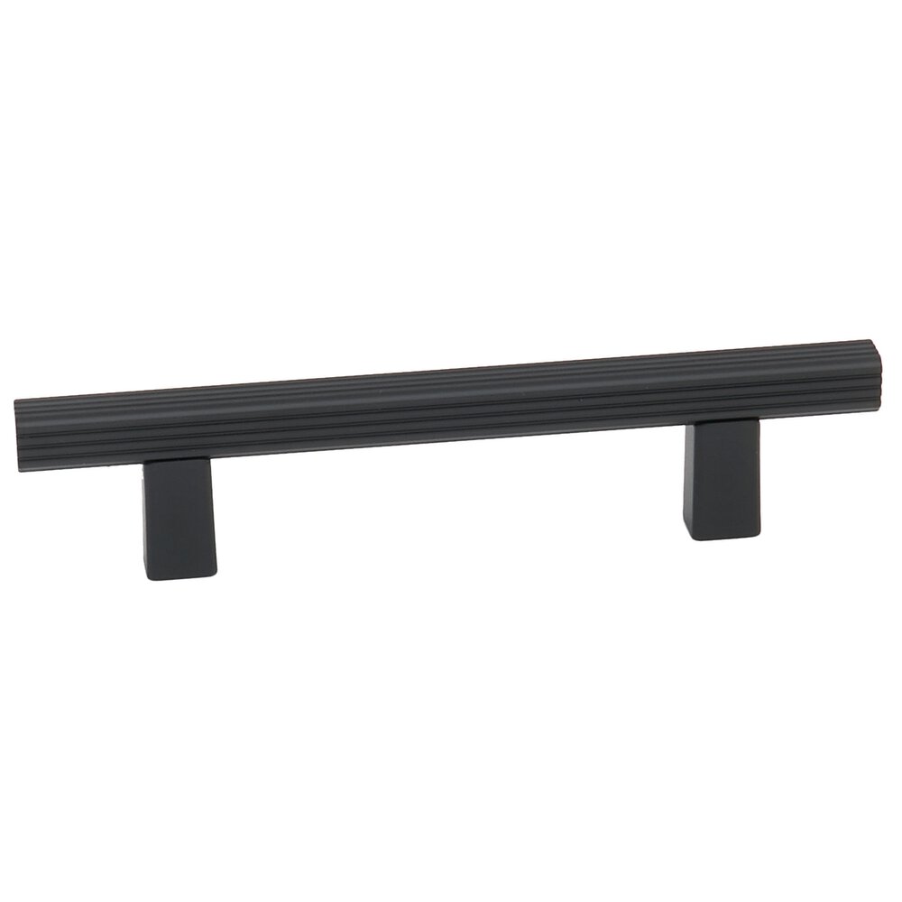 4" Centers Groove Bar Pull In Matte Black