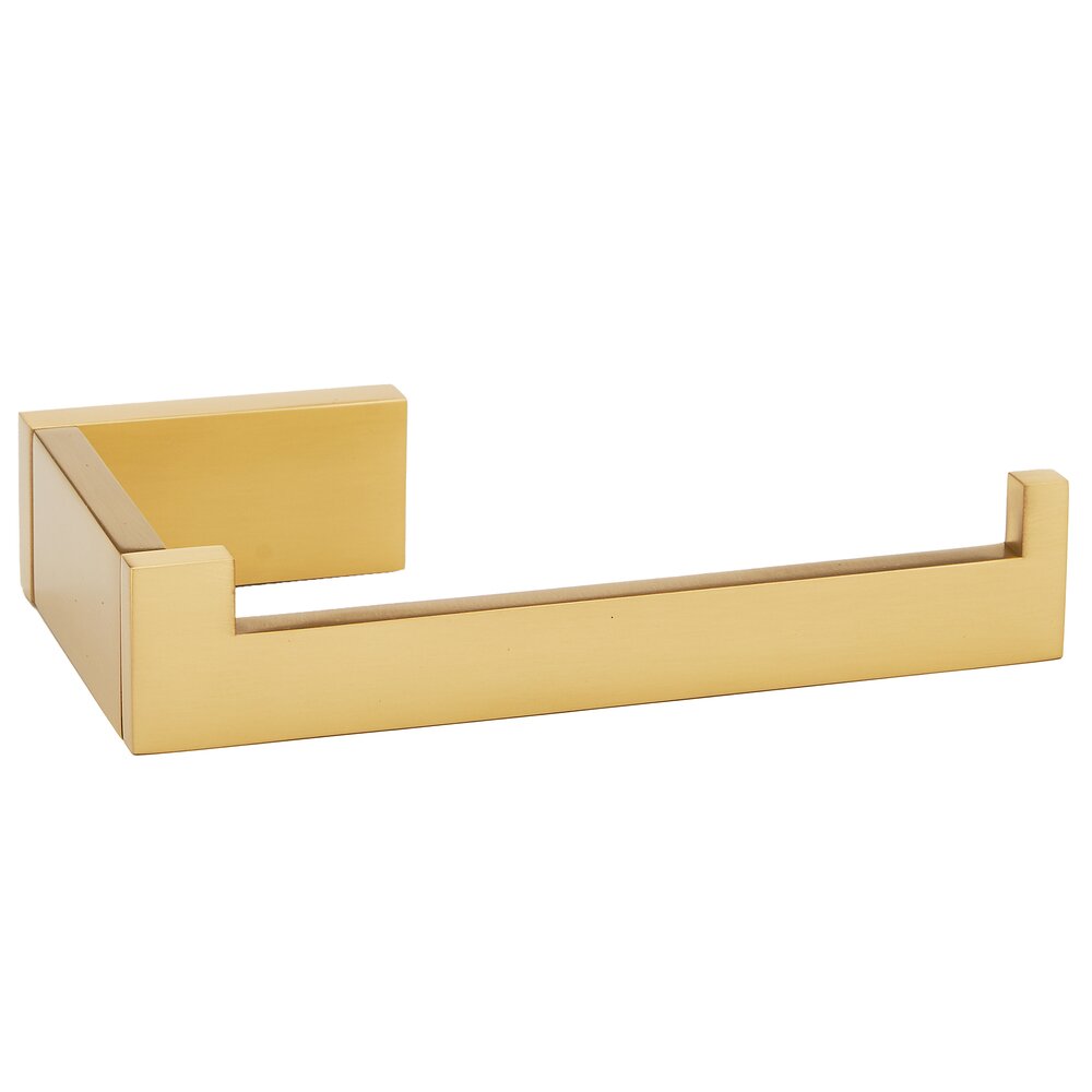 Right Hand Single Post Tissue Or Towel Holder In Satin Brass