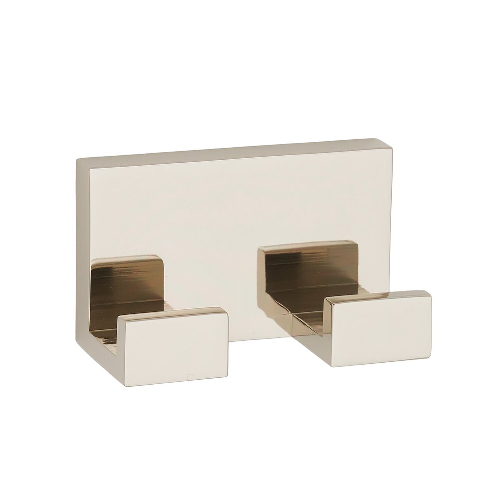 Double Robe Hook In Polished Nickel
