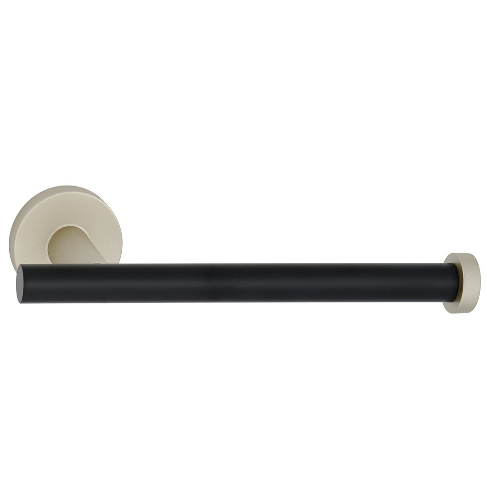 Right Handed Tissue Holder With Smooth Bar in Matte Nickel And Matte Black