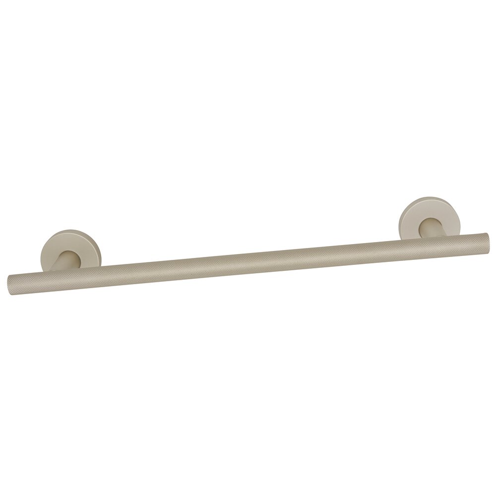 12" Towel Holder With Knurled Bar in Matte Nickel