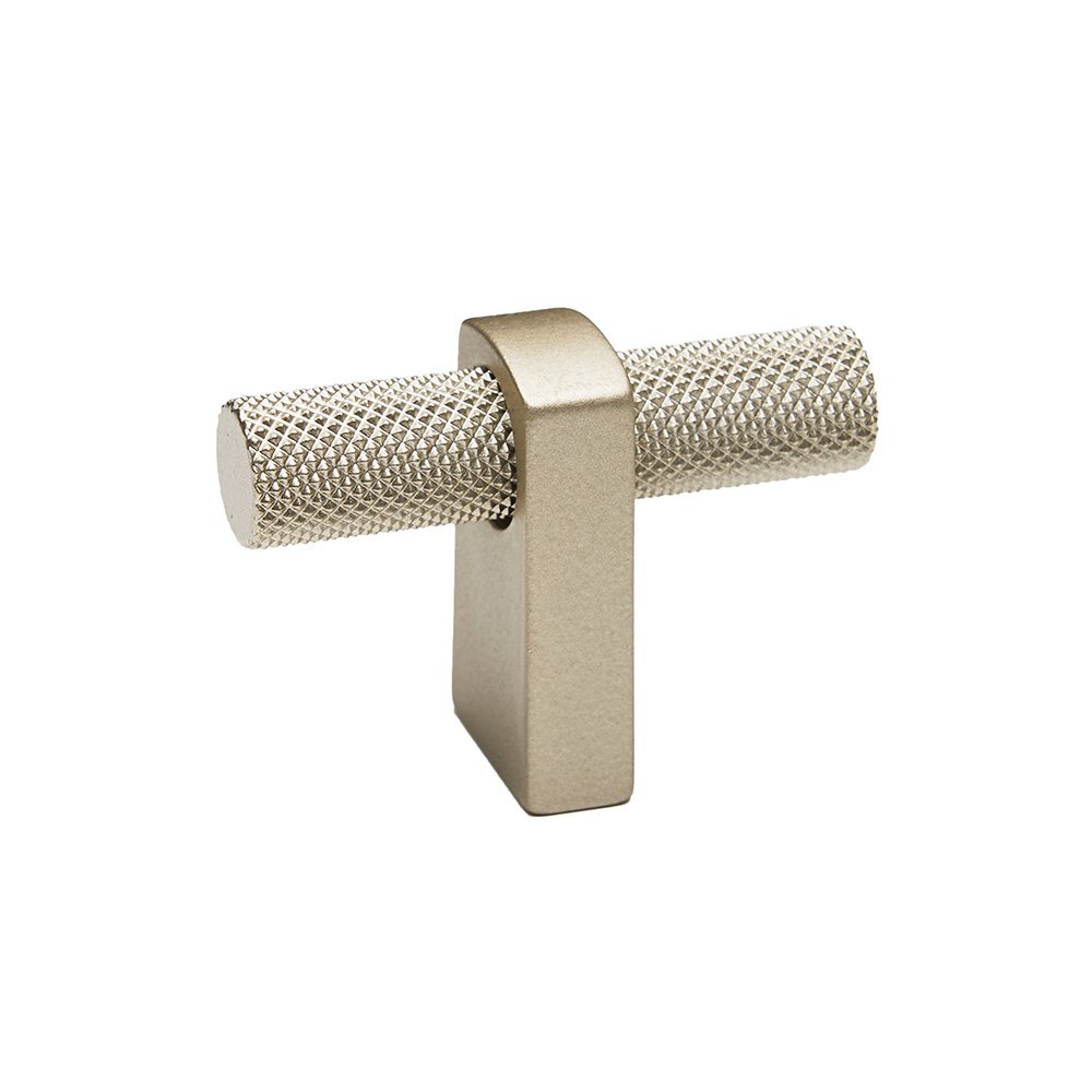 T Knob With Knurled Bar in Matte Nickel