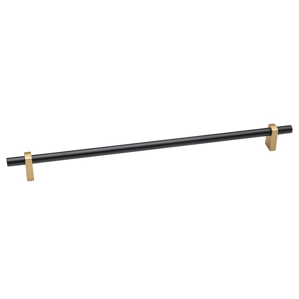 24" Centers Smooth Bar Appliance Pull in Champagne And Matte Black