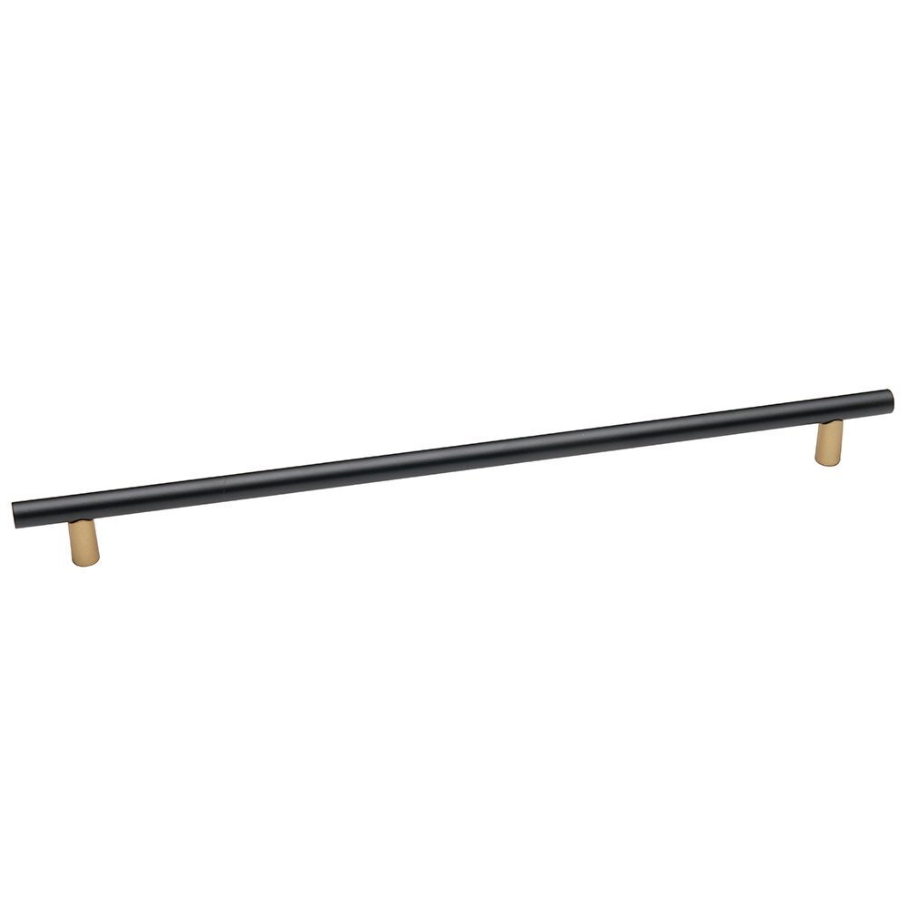 18" Centers Smooth Bar Appliance Pull in Champagne And Matte Black