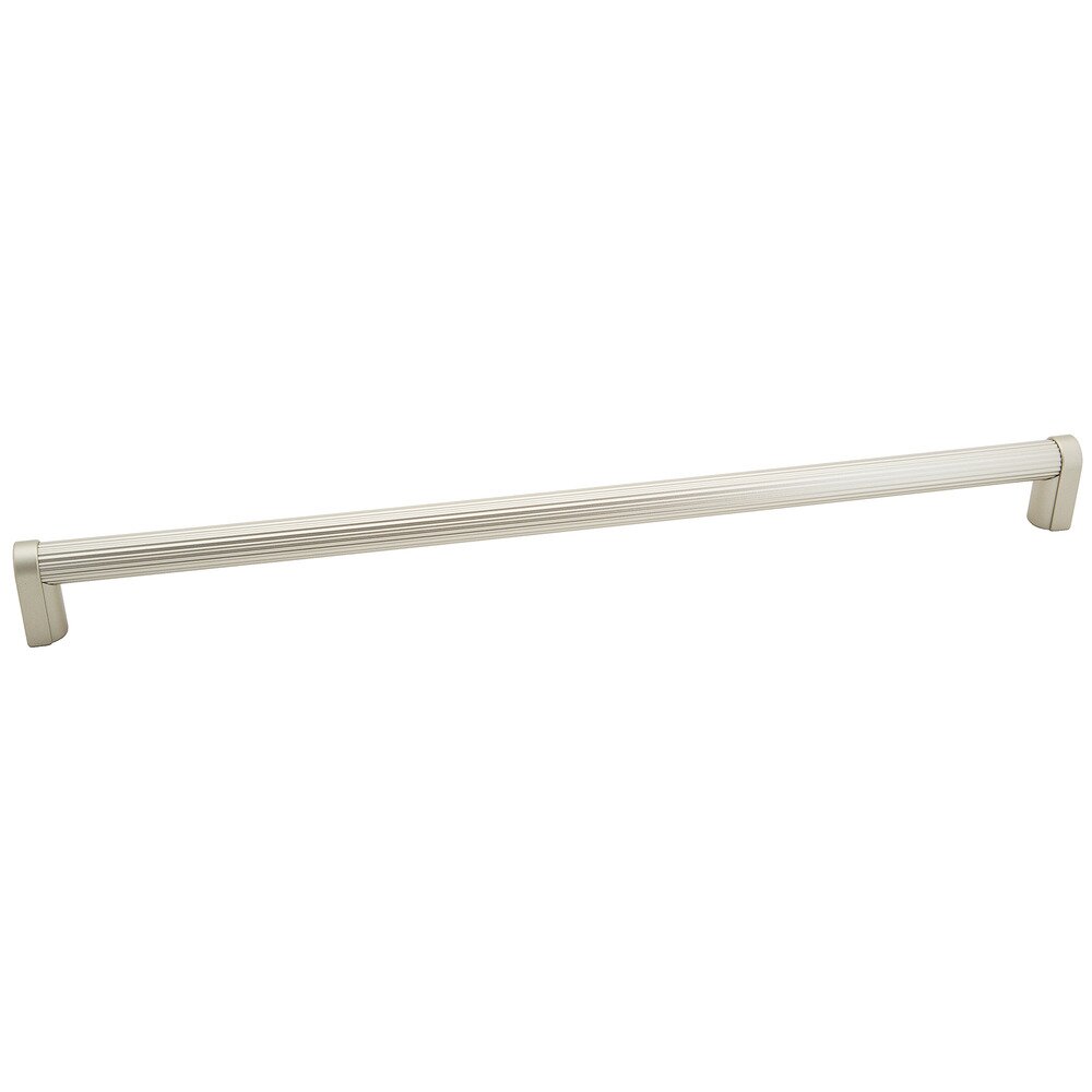 18" Centers Appliance Pull Ribbed Bar in Matte Nickel 
