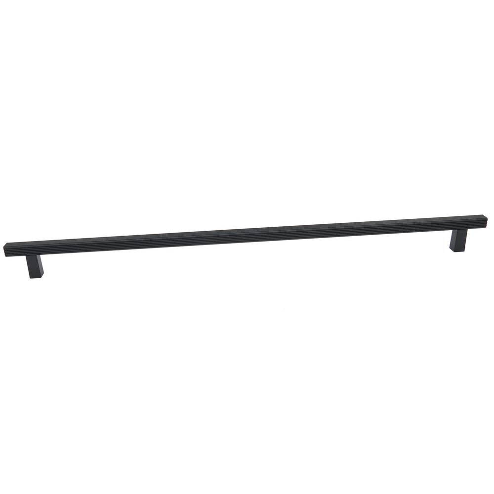 24" Centers Grooved Bar Appliance Pull In Matte Black